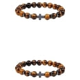 thumbnail image 3 of Pulseras de obsidiana con cuentas de piedra Natural Qarigey Tipo 9 Conjunto, 3 of 6