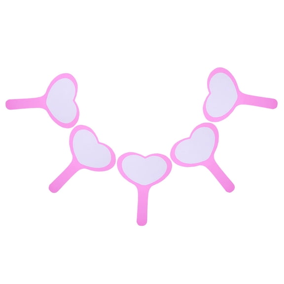 OUNONA 5Pcs Blank Scoreboards Heart Shaped Scoreboards Dry Erase Answer Paddles Single Side Writable Paddles