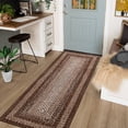 thumbnail image 2 of Garvee 2'x6' Runner Rug Braided Print Runner Rug Machine Washable Non Slip Bedroom Runner Rugs for Kitchen Hallway Laundry Room, Brown, 2 of 7
