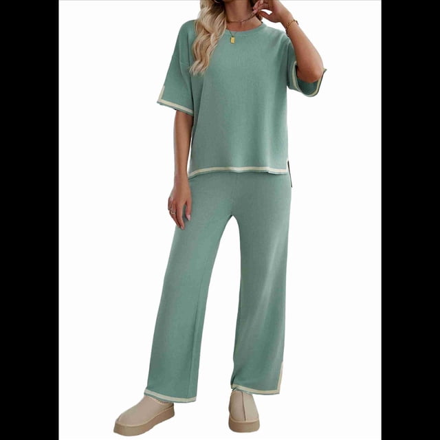 Pantalón de Punto de Corta, Traje Verde , Talla XS