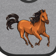 thumbnail image 4 of Inktastic Wild Mustang Horse Galloping Boys or Girls Baby Bib, 4 of 4