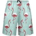 thumbnail image 2 of GZHJMY Flamingo Pajama Pants Short for Men, Lounge Pants Lightweight Men Pajama Bottoms with Drawstring Pockets, Christmas New Year Birthday Gifts, Small, 2 of 7
