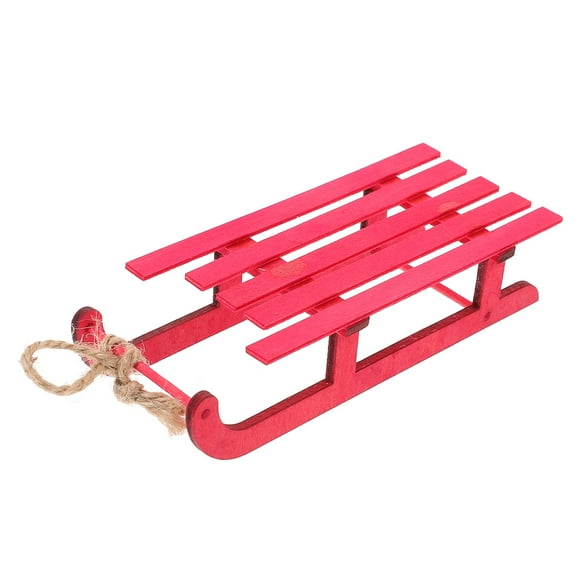 UPOUART 1Set Wooden Sleigh Ornaments Shape 12.5X0.98X0.98in