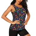 thumbnail image 2 of Junzan Colorful Excavator Pattern Workout Tank Tops for Women Sleeveless Running Loose Fit Yoga Tops Active Shirts Gym Exercise-Large, 2 of 7