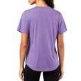 thumbnail image 3 of NELEUS Womens Workout Shirts V-Neck Short Sleeve Tops UPF 50+ Sun Shirt Moisture Wicking Loose Fit Top for Athletic,Purple,US Size M, 3 of 10