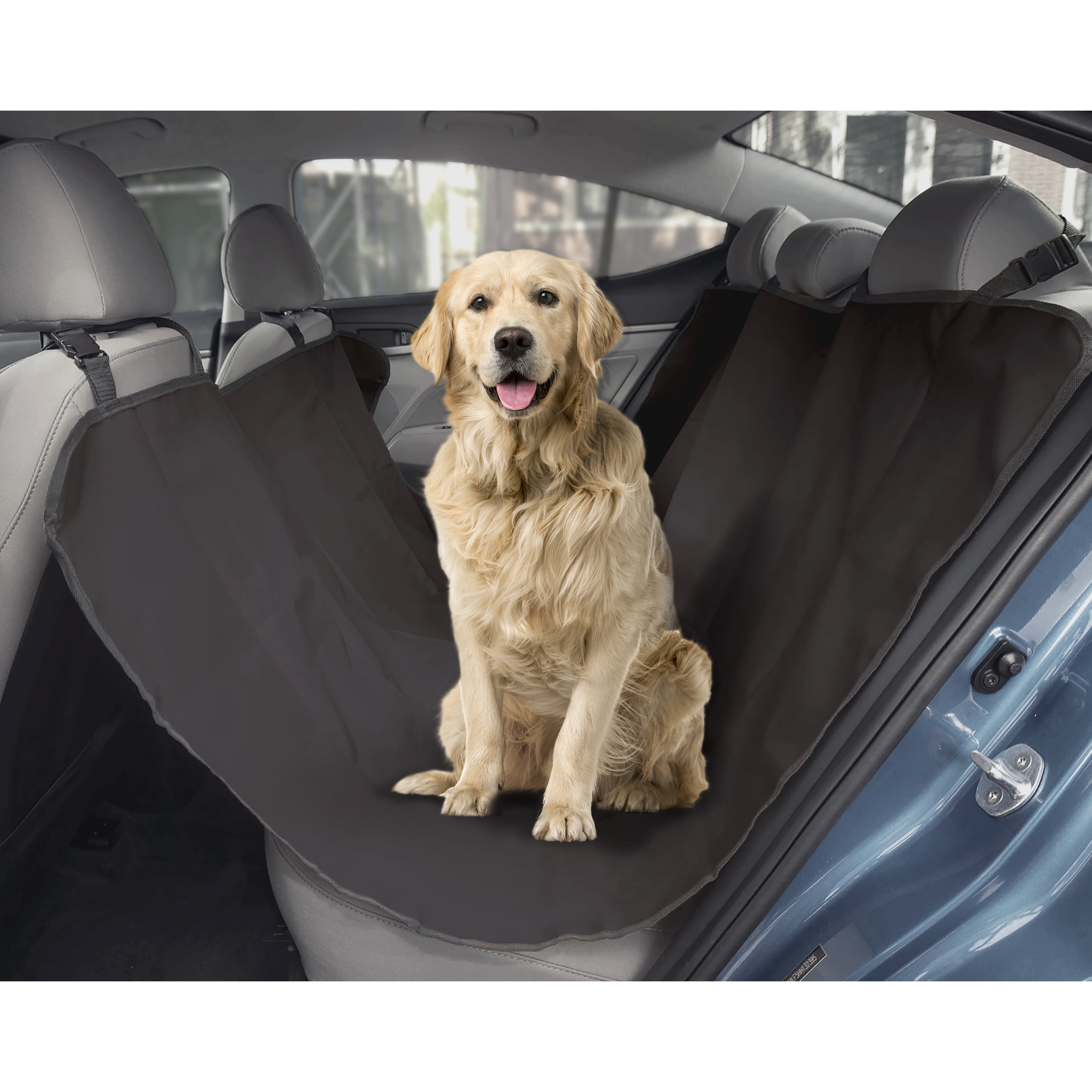 Precious Tails CoPilot Waterproof Dog Car Seat Cover, Black, Large, 53
