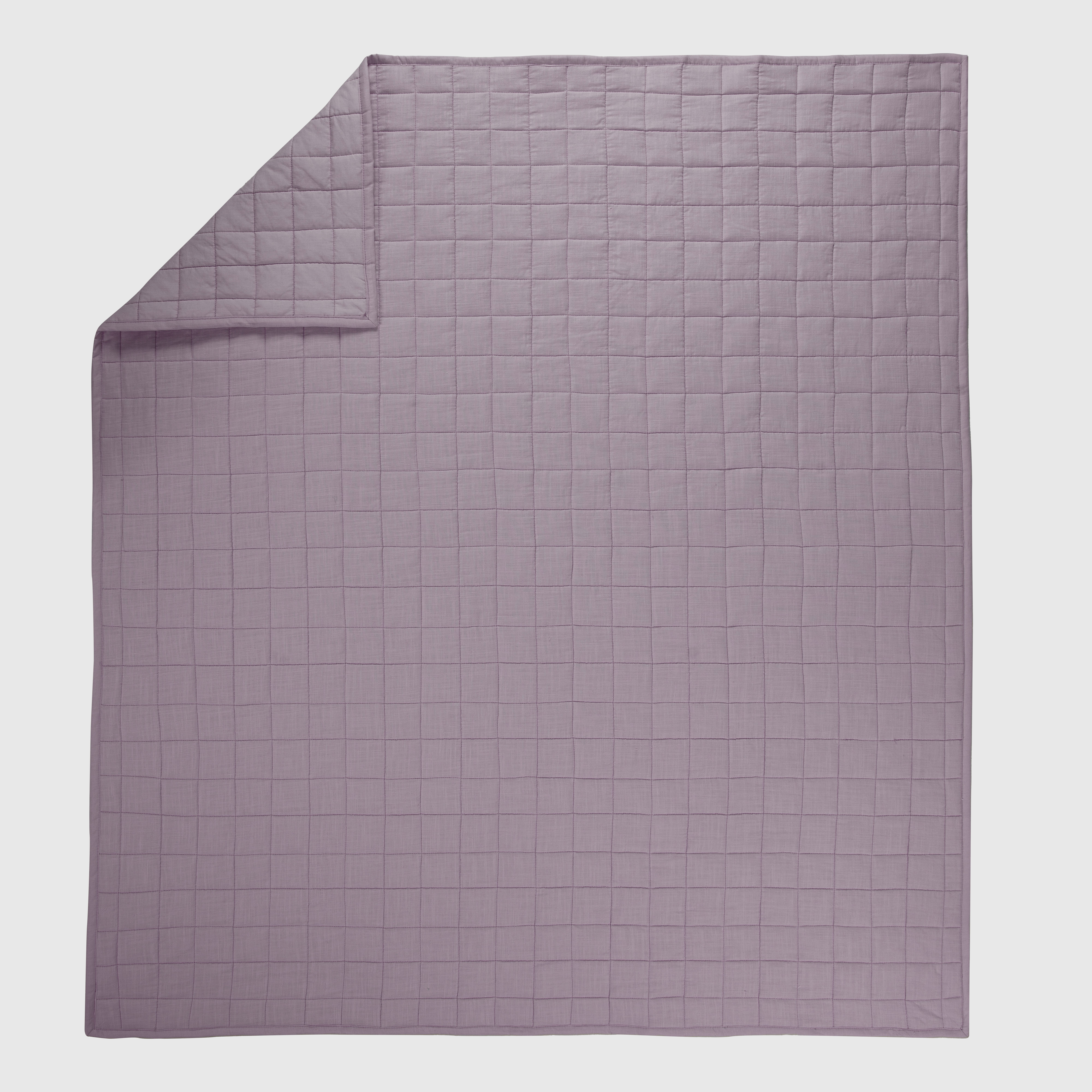 Allswell Cotton Linen Blend Quilt Set, Hazy Purple, Full/Queen