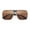Gold - Brown, variant on Mens Luxury Oversized Rimless Mob Racer Metal Rim Sunglasses Gold - Black