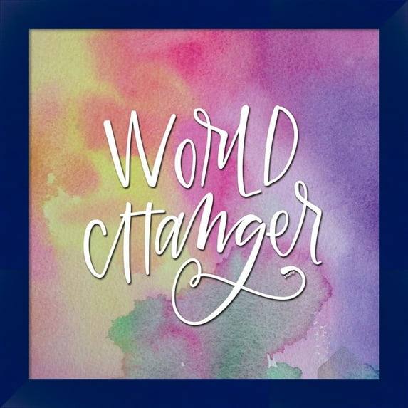 Great Art Now World Changer Watercolor by Valerie Wieners, Framed Wall Art, 14W x 14H