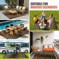 thumbnail image 4 of Leopard Print Outdoor Rug for Patio/Deck/Porch, Non-Slip Large Area Rug 4 x 6 Ft, Farmhouse Gradient Animals Texture Indoor Outdoor Rugs Washable Area Rugs, Reversible Camping Rug Carpet Runner, 4 of 8