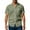 #JIE250519A77 Army Green, variant on CaiJunJia Casual Button Down Shirt for Men,Mens Casual Button Down Shirts Short Sleeve Textured Summer Beach Shirt Cuban Vacation Shirts with Pocket