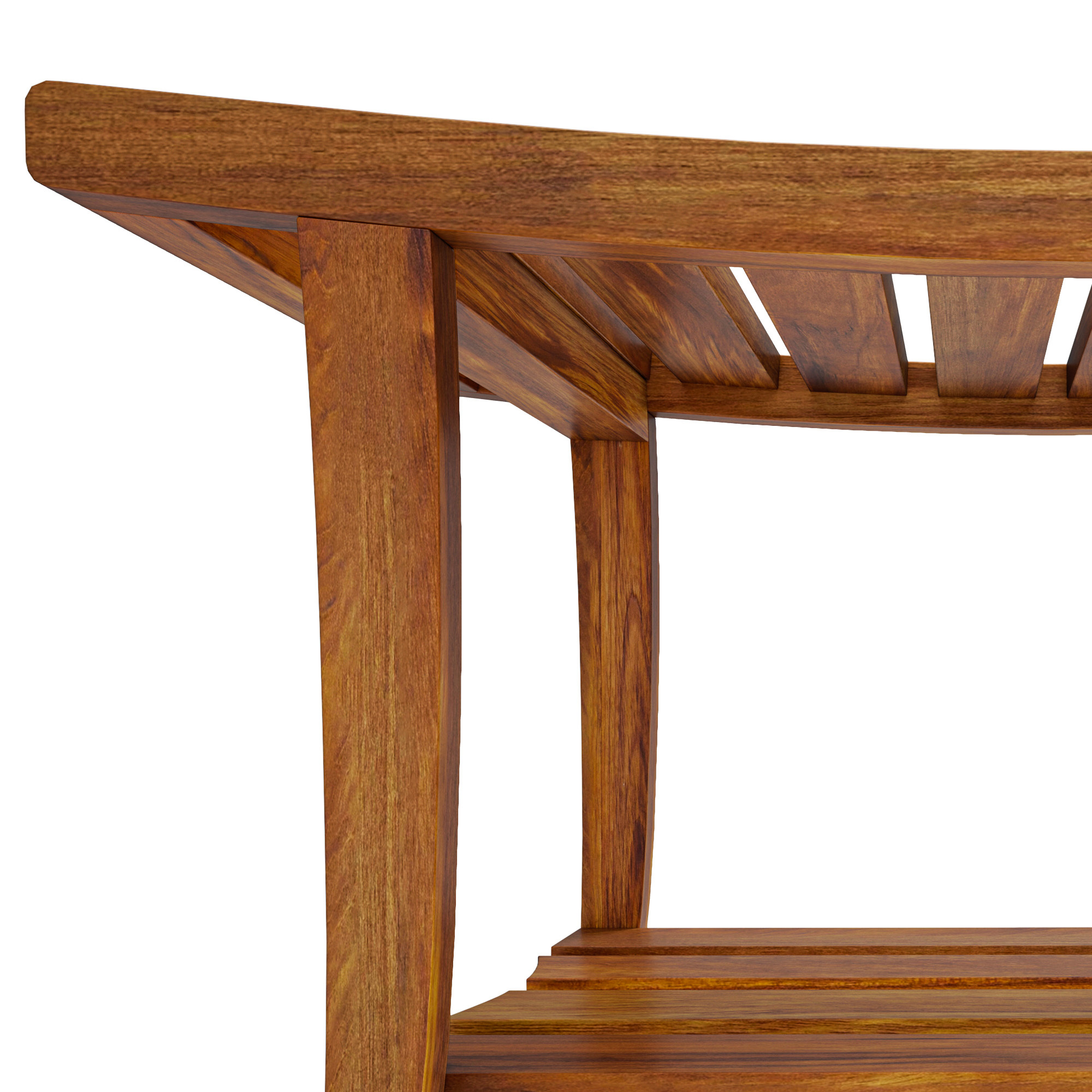 Uforic 30" Teak Wood Bath Bench for Indoor & Outdoor, Waterproof Shower Stool, Brown