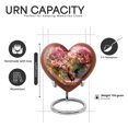 thumbnail image 2 of Yatskia Pink Blossoms Rooster Urns for Human Ashes Adult Female, Decorative Urns for Human Ash, Mini Cremation Burial Urn for Ashes Adult Male, (Heart Pack of 1, 3 Inch), 2 of 8