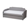 thumbnail image 1 of Baxton Studio Canapé Gris Rembourré Format Simple Daybed avec Lit Gigogne, 1 of 10