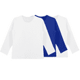 thumbnail image 2 of Grblisyd 3 Pack Girls Long Sleeve Shirts Fall Cute Girls Tops Size 10-12 Kids Crewneck Tshirts Trendy Basic Teen Girls Clothes ,Dark Blue-White-White 7-8Y, 2 of 6