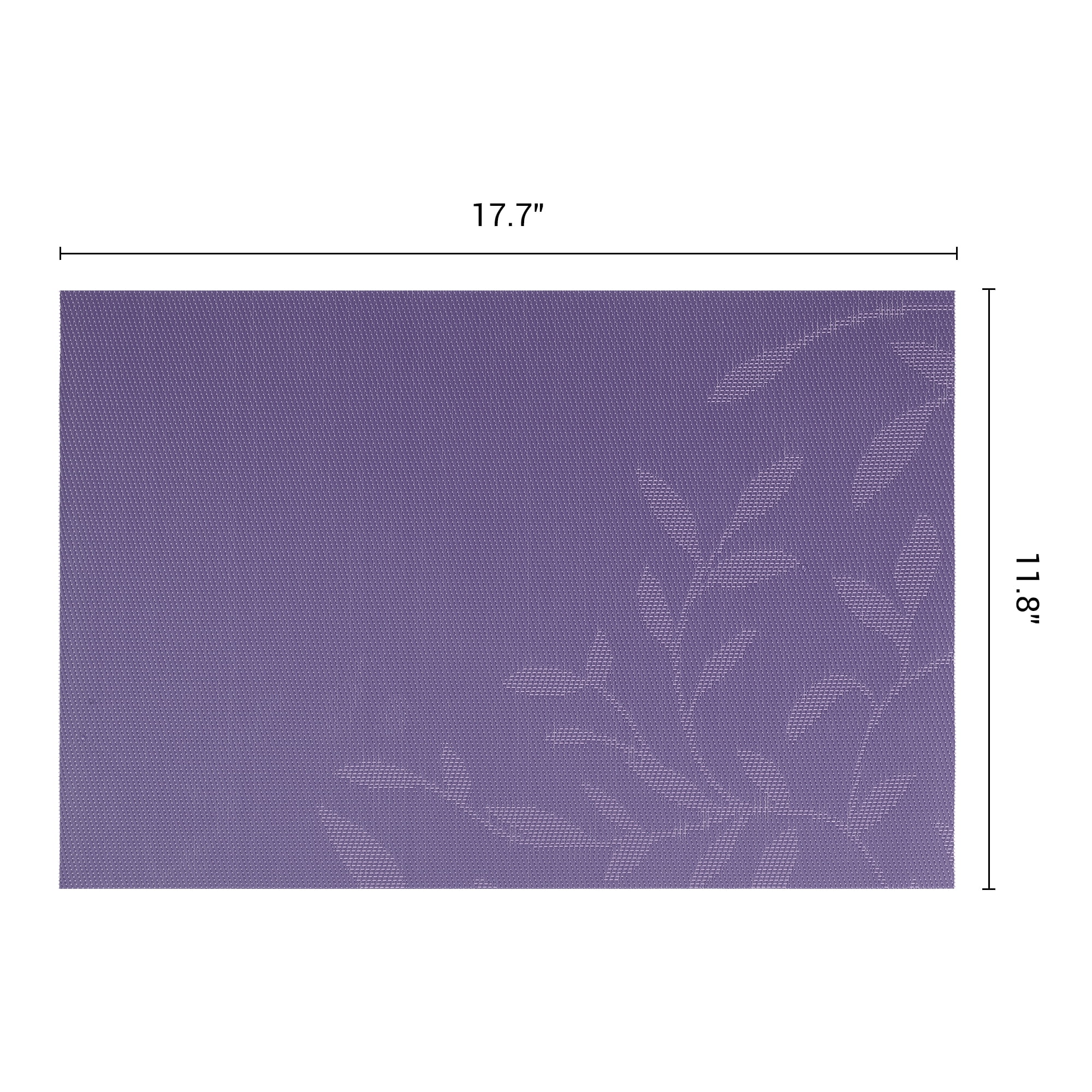 Unique Bargains Set of 8 Farmhouse Washable Placemats Indoor Kitchen Table Mat Purple