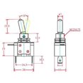 thumbnail image 3 of Control de interruptor de palanca LED iluminado para coche ON/OFF+cubierta de misiles de avión (B), 3 of 7