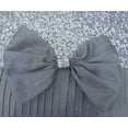 thumbnail image 2 of S4Sassy Decor Gray Silver Sequins Decorative Cushion Cover Bow Gift Pillowcase Square Pillow Cover 12 x 12, 2 of 5