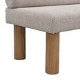 thumbnail image 6 of Christopher Knight Home Modern Boucle Upholstered Dining Bench with Solid Wood Legs, Light Gray, 6 of 9