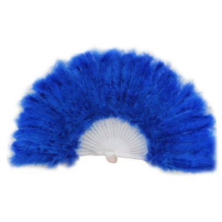 

Hi.FANCY Feather Fan Foldable Handheld Festival Decoration Square Dance Retro Style Show Down Colorful Fan