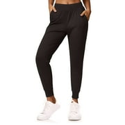 Sweet Hearts 3-Pack Womens Joggers with Pockets- Plus Size Elastic Waist Soft Sweatpants for Women Yoga Pants Made in USA