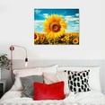 thumbnail image 4 of Nawypu Sunflower Wall Art Decor Flower Canvas Pictures for Wall Yellow Floral Painting for Living Room Modern Nature Landscape Prints Artwork for Bedroom Bathroom Home Decorations, Ready to Hang, 4 of 4