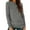 Gray, variant on Hrsba Womens Long Sleeved Round Neck Top Solid Color Long Sleeve Layered Sleeve Pullover Undershirt Top For Fall Winter
