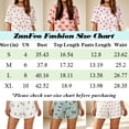 thumbnail image 3 of VONCOS Womens Soft Breathable Short Sleeve Pajama Set, Cute Pink Bow Print Cropped Top & Elastic Waist Shorts,Size L, 3 of 4