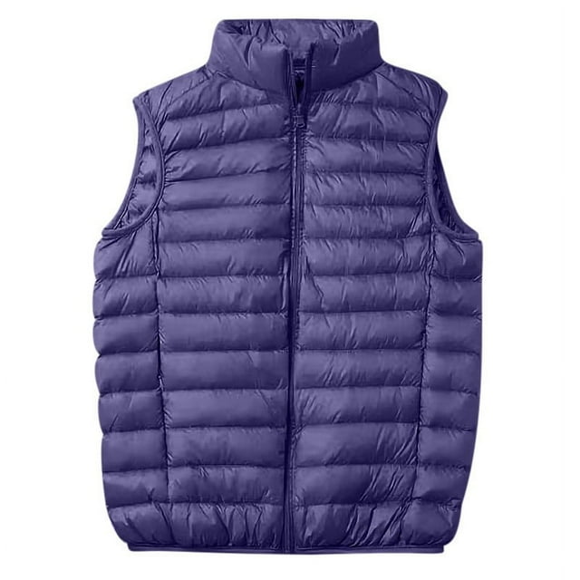 Fengqque Men's Packable Down Vest Outdoor Puffer Vest Winter Navy 12(XXL)