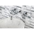 thumbnail image 2 of Kingston Brass KS6121DFL NuWave Two-Handle Wall Mount Bathroom Faucet, Polished Chrome, 2 of 5