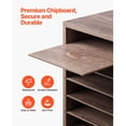 thumbnail image 3 of Wooden Mail Sorter with 27 Slots,Removable Dividers for Office Paper Organization,Black-Grey File Storage for Home Classroom Desk, 3 of 12
