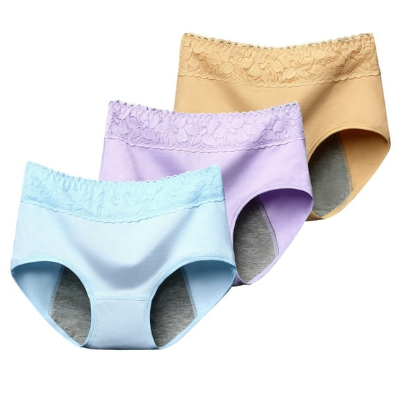 Spdoo Pack of 3 Womens Menstrual Period Panties Super Soft Protective Briefs Underwear