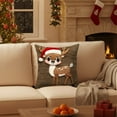thumbnail image 4 of Christmas Decorative Pillow Cover, Cute Santa Claus Snowman Hugging Pillow case, Realistic knitted Sofa Cushion Case Christmas New Year Couch Decor, 4 of 6