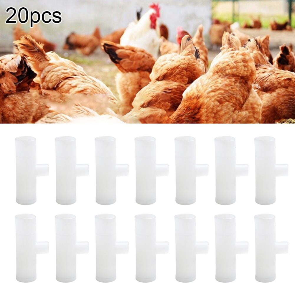 20x Poultry Water Drinking Cups Chicken Hen Plastic Automatic Drinker NEW 