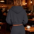thumbnail image 4 of BLVB Womens Zip up Hoodies Jackets Cropped Sweatshirts Fall Outfits Casual Comfy Workout Tops Winter Clothes, 4 of 7