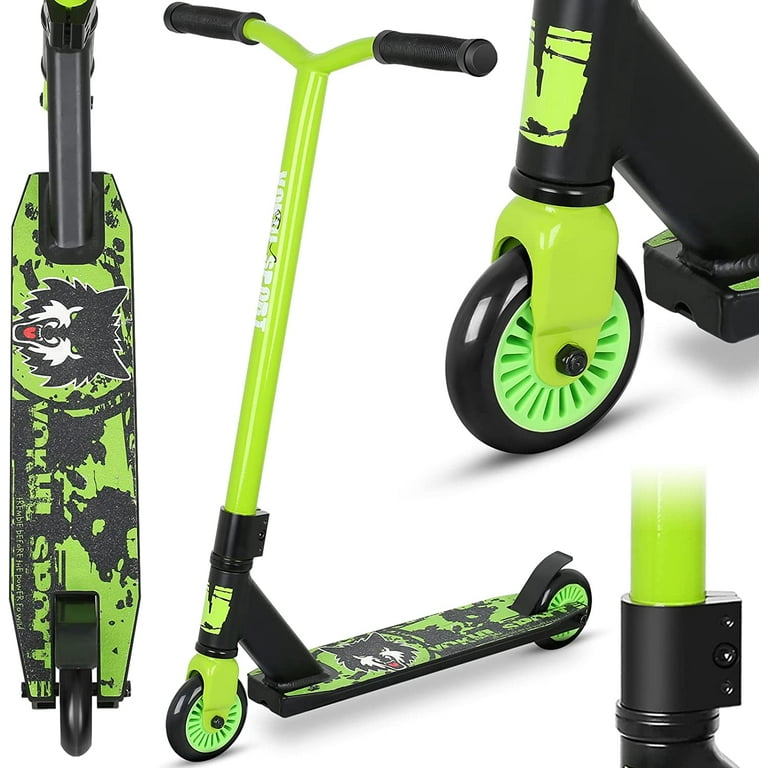 Pro Trick Scooter Entry Level Stunt Scooters for Kids Ages 6 Years and Up Aluminum and Lightweight Complete BMX Freestyle Scooter for Beginners