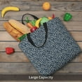 thumbnail image 5 of Hirioo Small White Flowers for Tote Bag for Women, Quilted Shoulder Bag with Zipper, Large Capacity Handbags for Casual, Travel, Work, 5 of 7