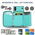 thumbnail image 5 of Funda tipo cartera para iPhone XS Max con tarjetero y correa para el hombro para mujer, 5 of 5