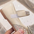 thumbnail image 5 of Otqutp Sequins Dress Sandals for Girls Kids Summer Bow Open Toe Shoes Toddler Baptism Shoes Soft Sole Light Loafers Casual, 5 of 9