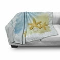 thumbnail image 3 of Starfish Soft Flannel Fleece Throw Blanket, Beach Sand and Small Rocks Aquatic Life Animals Exotic Vacation Theme, Cozy Plush for Indoor and Outdoor Use, 50" x 70", Multicolor, by Ambesonne, 3 of 6