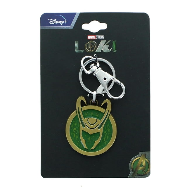 Llavero Marvel Loki con base de metal y esmalte de 4 x 3,5 cm