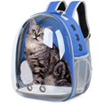 thumbnail image 1 of Pet Backpack Pet Portable Backpack Pet Travel Backpack Transparent Breathable Space Capsule, Blue, 1 of 5