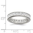 thumbnail image 2 of 925 Sterling Silver Cubic Zirconia Cz Eternity Ring Wedding Engagement Set, 2 of 6