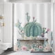 thumbnail image 4 of Yhmxh Decoración del baño Cortina de ducha de poliéster, de secado rápido y con dobladillo con peso, ideal para baño, con hojas tropicales. Organizadores y almacenamiento de baño Accesorios de baño, 4 of 5