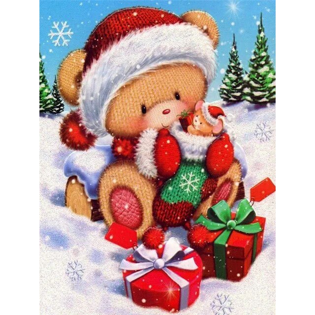 Pintura de diamantes AB 5D, cuadro de Papá Noel, mosaico de muñeco de nieve, bordado de dibujos animados, conjunto de punto de cruz, decoración del hogar de navidad, regalos de arte