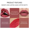 thumbnail image 4 of HANDAIYAN-Juego de 6 pintalabios piezas para mujer, maquillaje antiadherente, resistente al agua, Cosméticos de larga duración, maquillaje coreano, lápiz labial mate, 4 of 5