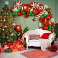 thumbnail image 4 of Kit de guirnaldas con forma de arco con forma de globo Haolongfa, 123 unidades, rojo, verde y blanco, 4 of 6