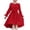 /c223Red472, variant on JCCXIN Toddler Girls Dress Crew Neck Ball Gown Solid Color Long Sleeved Stylish Flowy Semi Formal Party Belt Cozy Home Sundress,Brick Red,5-6 Years