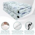 thumbnail image 4 of Quilts King Size, Blue Floral Spring Soft Comforter Bedding Set for Bed, Blue Farmhouse Green Botanical Chic Lightweight Quilted Bedspread with Pillow Cover(2 Pieces) for All Season, 96x106 Inch, 4 of 9