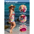 thumbnail image 5 of Wantdo Women's Plus Size Swimdress One Piece Swimsuits Swim Dresses with Skirt Rose Red 26/28 Plus, 5 of 9